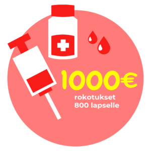 1000 eurolla rokotukset 800 lapselle